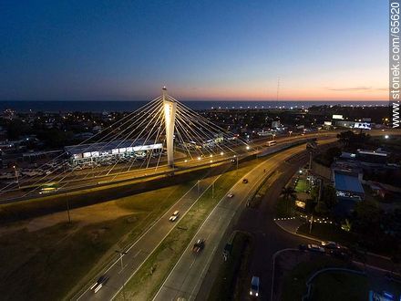 Aerial view of the Bridge of the Americas - Department of Canelones - URUGUAY. Photo #65620