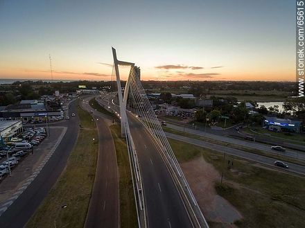 Aerial view of the Bridge of the Americas - Department of Canelones - URUGUAY. Photo #65615