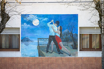 Mural on a facade - Department of Florida - URUGUAY. Photo #68433