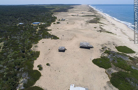 Aerial view of the Oceanía del Polonio beach resort - Department of Rocha - URUGUAY. Photo #73183
