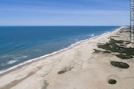 Aerial view of the Oceanía del Polonio beach resort - Department of Rocha - URUGUAY. Photo #73180