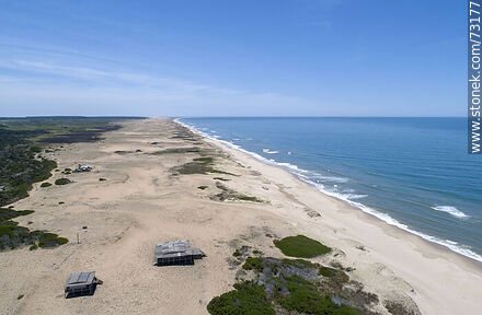 Aerial view of the Oceanía del Polonio beach resort - Department of Rocha - URUGUAY. Photo #73177