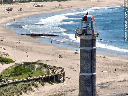 Aerial view of the lighthouse - Punta del Este and its near resorts - URUGUAY. Photo #76998