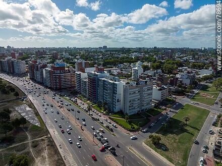Aerial view of Rep. de Chile rambla and Concepción del Uruguay - Department of Montevideo - URUGUAY. Photo #78694