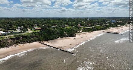 Foto aérea de la playa de La Floresta - Departamento de Canelones - URUGUAY. Foto No. 78803