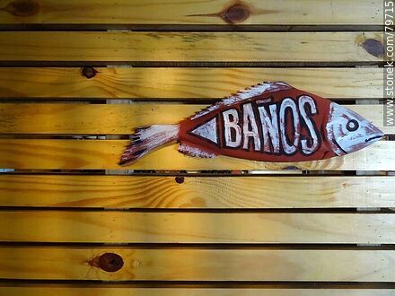 Sign of Baños on a fish -  - MORE IMAGES. Photo #79715