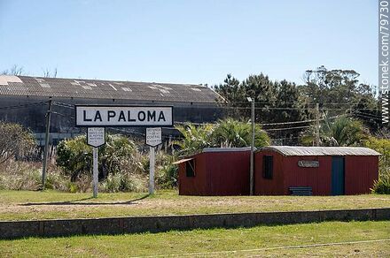 Sign at the old La Paloma train station - Department of Rocha - URUGUAY. Photo #79730