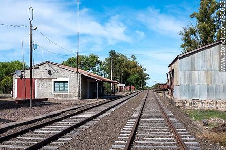 Estación de trenes Queguay - Departamento de Paysandú - URUGUAY. Foto No. 80625