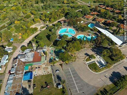 Aerial view of Guaviyú Hot Springs - Department of Paysandú - URUGUAY. Photo #81314