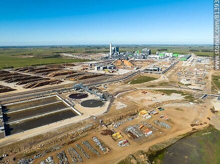 Aerial view of the pulp mill - Durazno - URUGUAY. Photo #81393