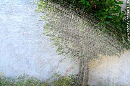 Water jet flowing in the air -  - MORE IMAGES. Photo #81485