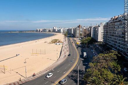 Pocitos Promenade from the top of a building - Department of Montevideo - URUGUAY. Photo #81920