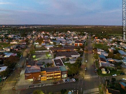 Vista aérea de la Av.Bernardina Fragoso - Departamento de Artigas - URUGUAY. Foto No. 83631