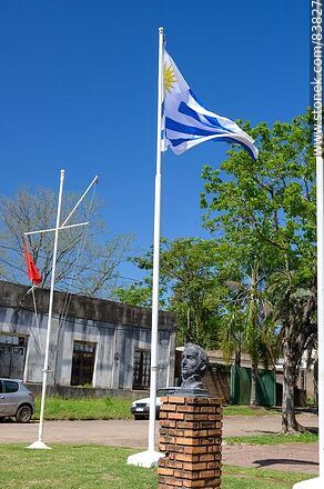 Bandera uruguaya flameando en Bella Unión - Artigas - URUGUAY. Photo #83827