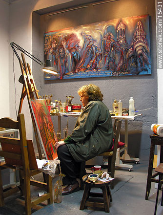 Pintora Ana Baxter en su atelier -  - IMÁGENES VARIAS. Foto No. 15431