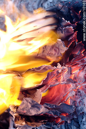 Fire. Burnt paper. -  - MORE IMAGES. Photo #10103