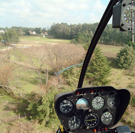 Control and command panel of an helicopter -  - MORE IMAGES. Photo #10121