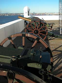 Cannons in Fortaleza del Cerro (fortress) - Department of Montevideo - URUGUAY. Photo #3891