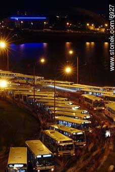 Buses at the Buceo promenade - Department of Montevideo - URUGUAY. Photo #6927