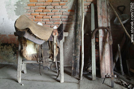 Saddle in a shed. -  - URUGUAY. Photo #7252