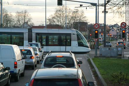 Streetcar in Strasbourg - Region of Alsace - FRANCE. Photo #29014