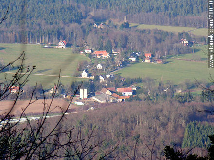 Vista aérea desde el Castillo Haut-Koenigsbourg - Región de Alsacia - FRANCIA. Foto No. 28010