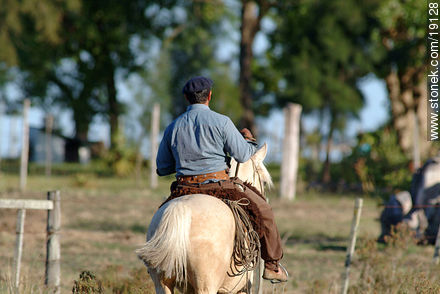 Campesino a caballo - Departamento de Lavalleja - URUGUAY. Foto No. 19128