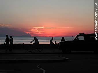 Sunset from Parque Rodo. - Department of Montevideo - URUGUAY. Photo #2554