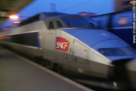 Llega un tren a la Gare de Lyon - París - FRANCIA. Foto No. 26183