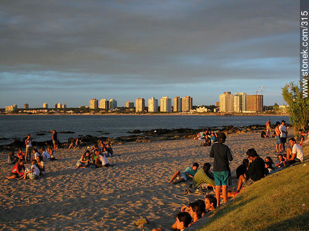 Sunset in Peninsula.  View of Playa Mansa. - Punta del Este and its near resorts - URUGUAY. Photo #315