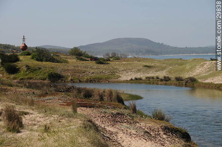 Desembocadura del arroyo Espina en el Balneario Bella Vista - Departamento de Maldonado - URUGUAY. Foto No. 29838