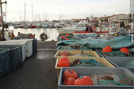 Floats and fishing nets - Region of Provence-Alpes-Côte d'Azur - FRANCE. Photo #30026