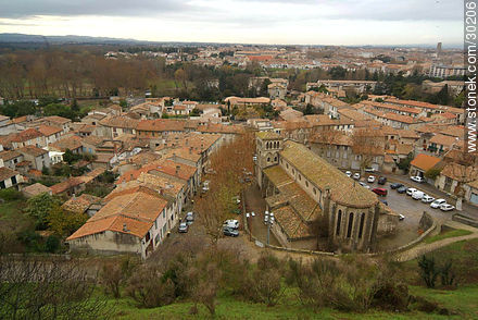 Vista de la ciudad desde las murallas de Carcassonne - Región de Languedoc-Rousillon - FRANCIA. Foto No. 30206