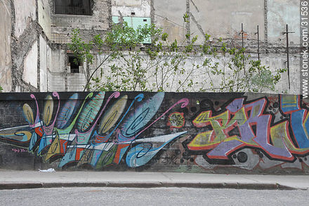 Grafiti en Montevideo - Departamento de Montevideo - URUGUAY. Foto No. 31536