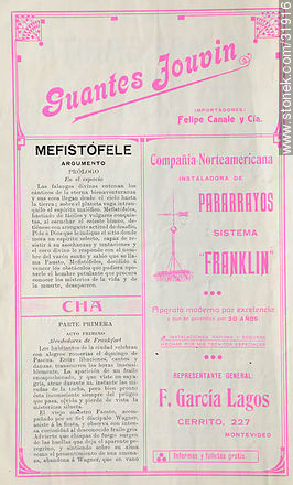 Programs of the Solis theatre starting century XX - Department of Montevideo - URUGUAY. Foto No. 31916