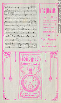 Página de programa antiguo del teatro Solís (principios del siglo XX). - Departamento de Montevideo - URUGUAY. Foto No. 31909
