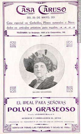 Página de programa antiguo del teatro Solís (1908) - Departamento de Montevideo - URUGUAY. Foto No. 31911