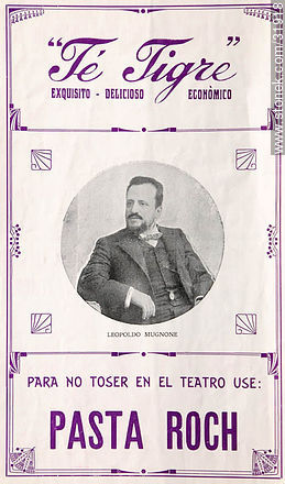 Página de programa antiguo del teatro Solís. 