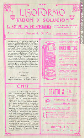 Programs of the Solis theatre starting century XX - Department of Montevideo - URUGUAY. Foto No. 31913