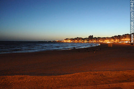 Pocitos Beach in Montevideo - Department of Montevideo - URUGUAY. Photo #31842