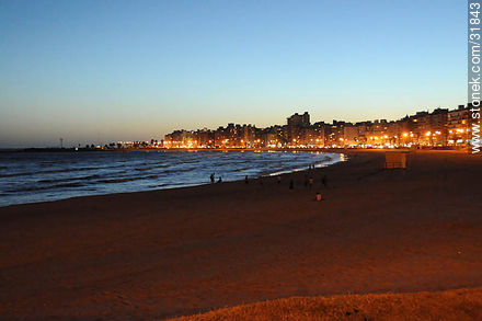 Pocitos Beach in Montevideo - Department of Montevideo - URUGUAY. Photo #31843