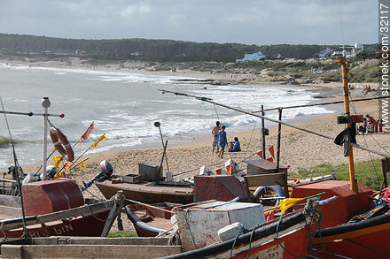 Barcos de pescadores en José Ignacio - Punta del Este y balnearios cercanos - URUGUAY. Foto No. 32117