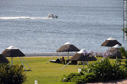 Jardín sobre la costa de Portezuelo - Punta del Este y balnearios cercanos - URUGUAY. Foto No. 33904