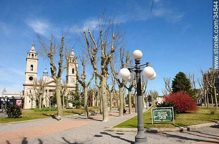 Plaza de los 33 Orientales y la Catedral de San José - Departamento de San José - URUGUAY. Foto No. 34544