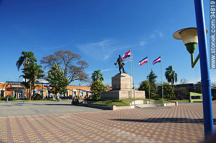 Artigas square in Mercedes - Soriano - URUGUAY. Photo #34819