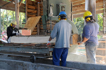 Industria maderera. Corte de perfiles de madera. -  - IMÁGENES VARIAS. Foto No. 35952