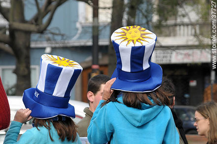 Festejos por el pasaje de Uruguay a los cuartos de final de la Copa del Mundo 2010 -  - URUGUAY. Foto No. 37727
