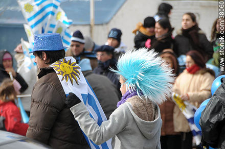 Uruguayan footbal soccer team reception after playing the World Cup in South Africa, 2010. -  - URUGUAY. Photo #38060