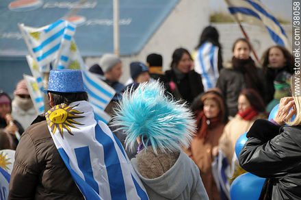 Uruguayan footbal soccer team reception after playing the World Cup in South Africa, 2010. -  - URUGUAY. Photo #38058
