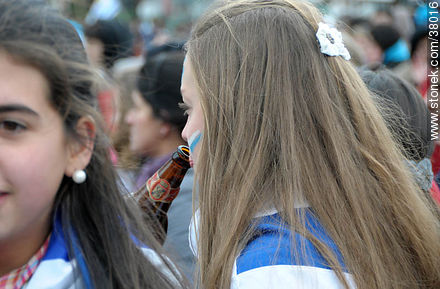 Recibimiento de la Selección Uruguaya de Fútbol en la rambla de Pocitos de Montevideo el 13 de Julio de 2010. -  - URUGUAY. Foto No. 38016